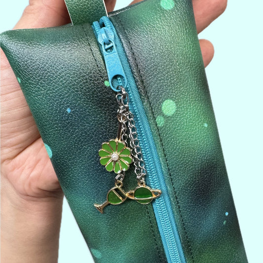 Reißverschluss-Schmuck grün