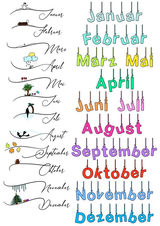 Stickervorlagen Journaling