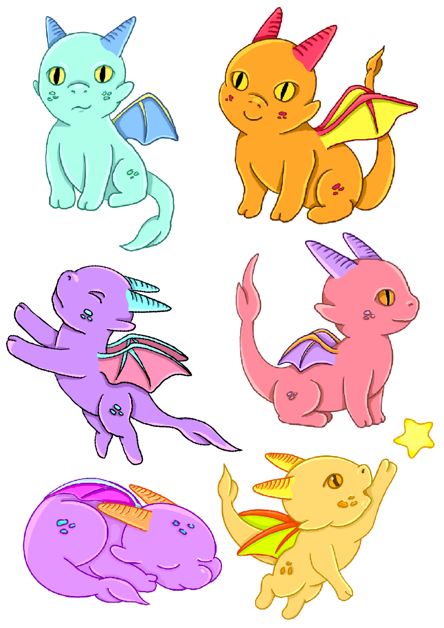 Stickervorlagen Drachen