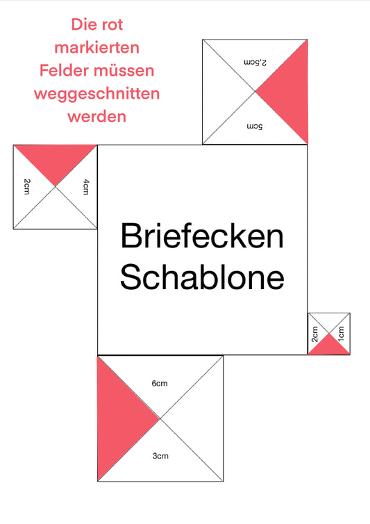 Briefecken-Schablone