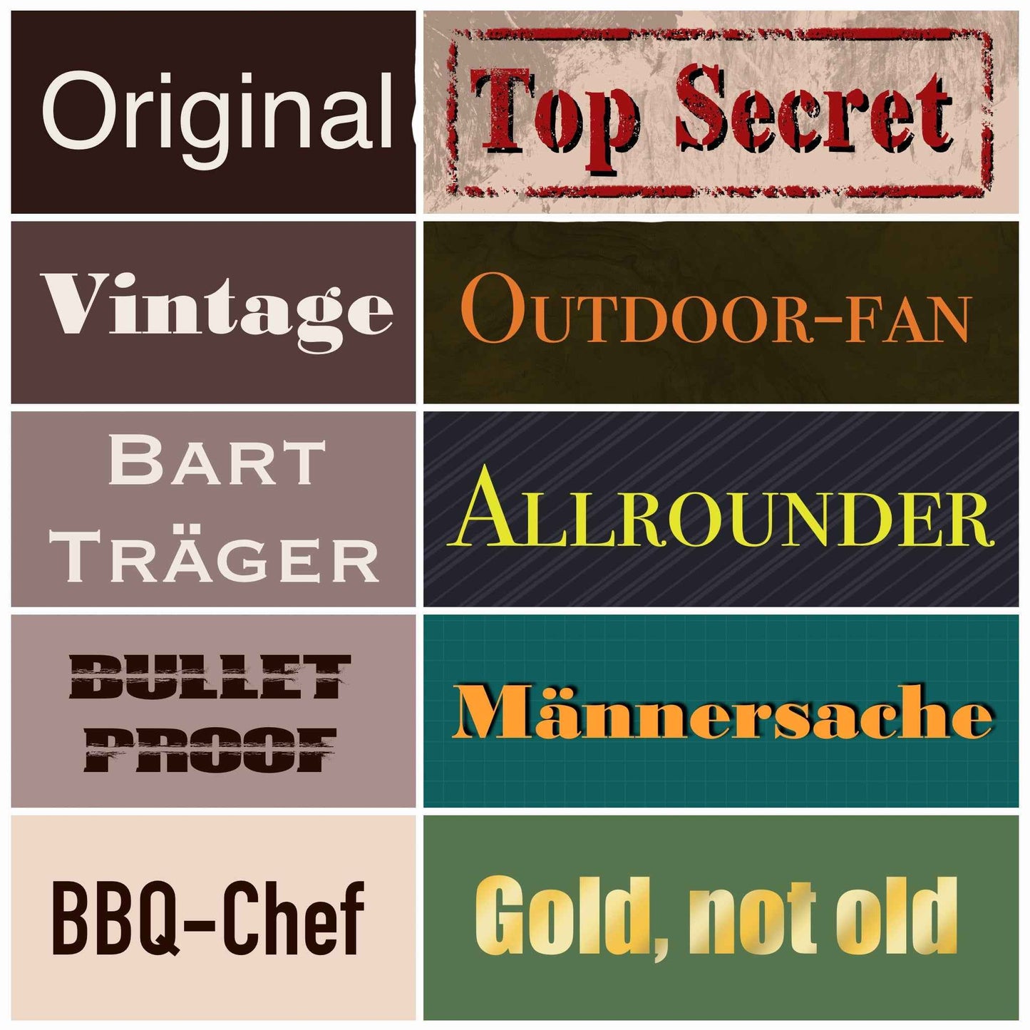Label-Sheet - Männer Edition