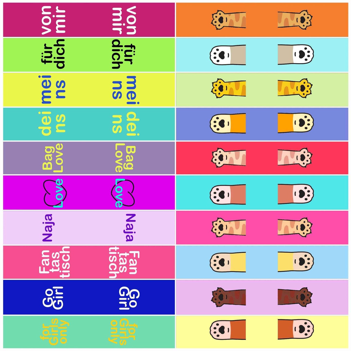 Label-Sheet - Schlaufen