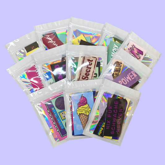 Label-Tüte bunt gemischt