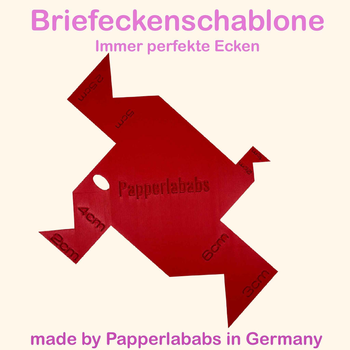 Briefeckenschablone - Papperlababs
