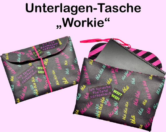 Selbstgenähte Unterlagentasche Workie nach Schnittmuster von Papperlababs