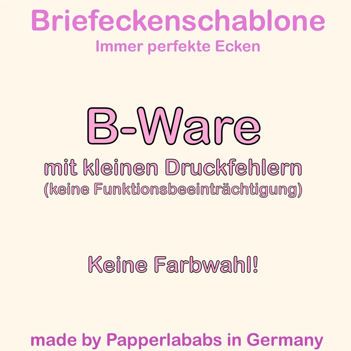 Briefeckenschablone