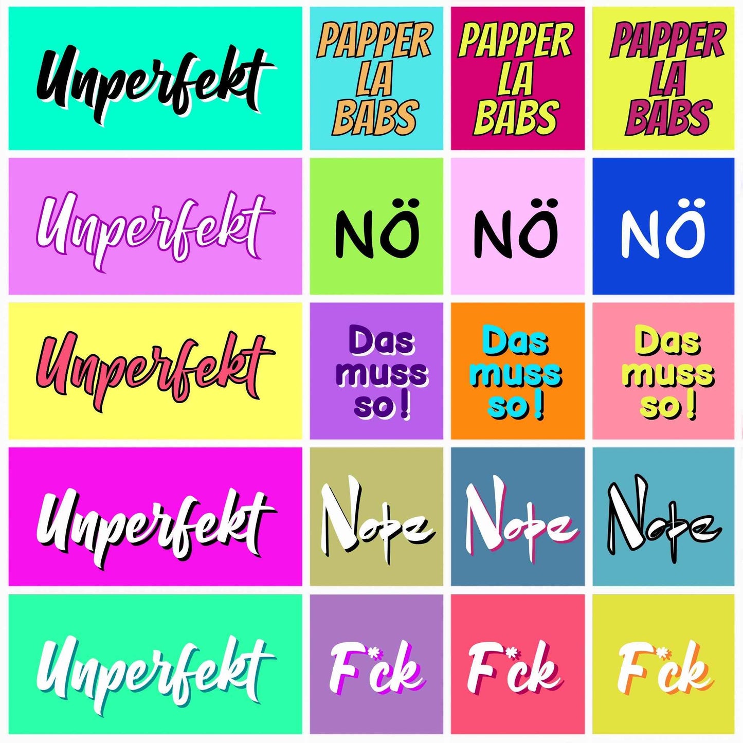 Label-Sheet - Unperfekt