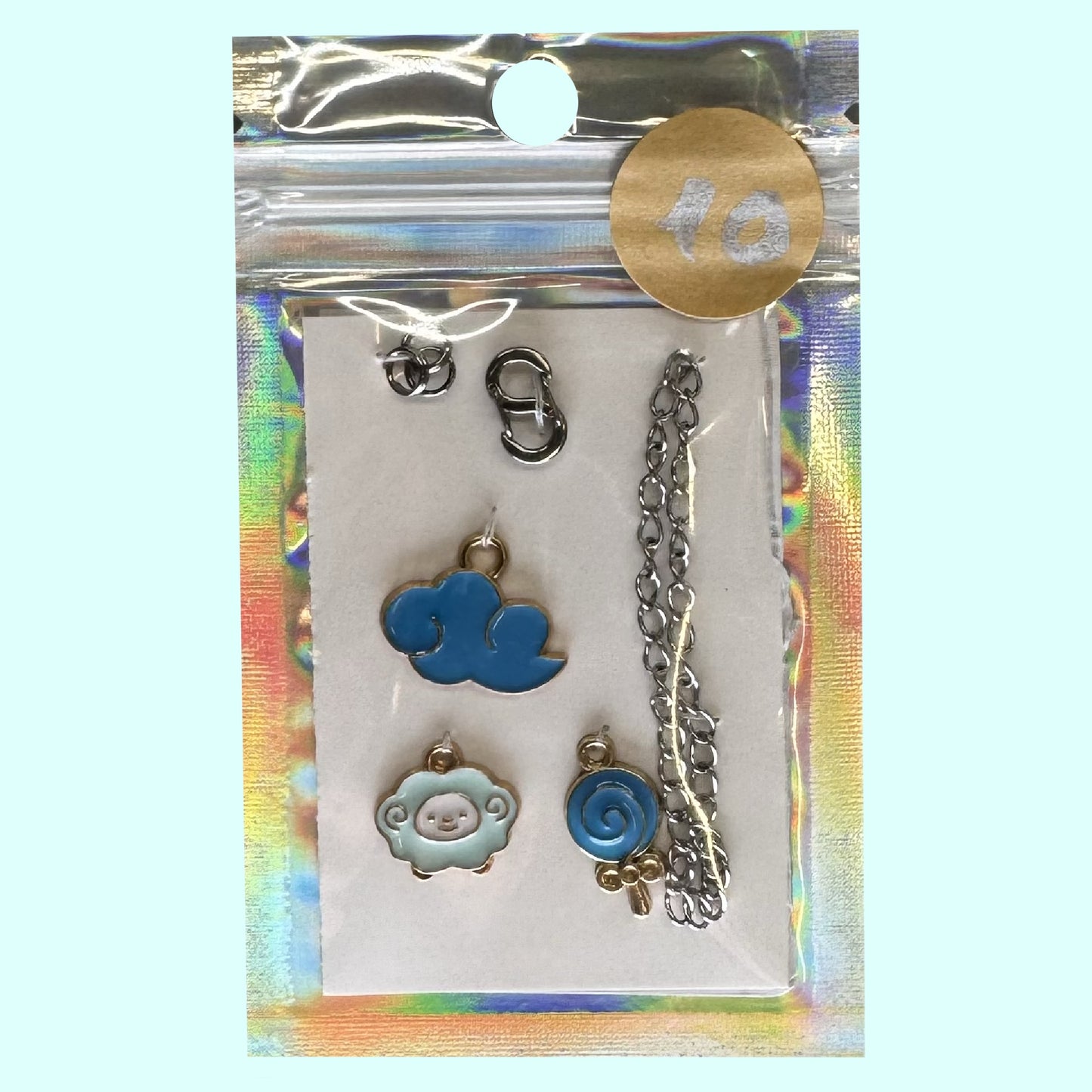 Reißverschluss-Schmuck blau