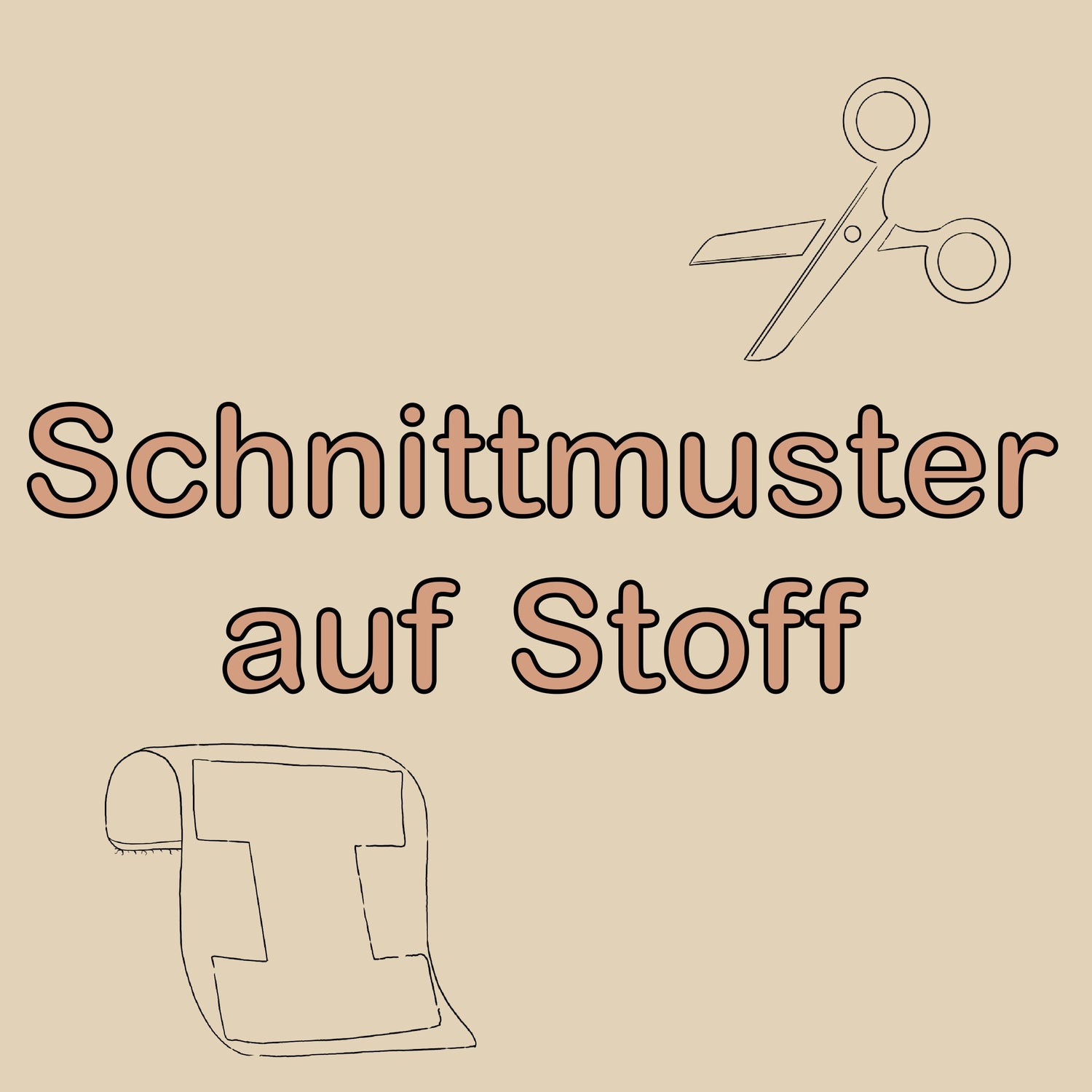 Schnittmuster auf Stoff