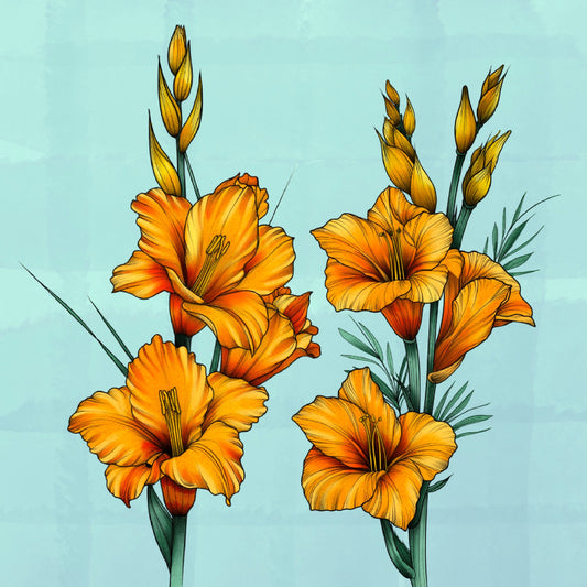 Motiv-Panel Kunstleder gelbe Blumen