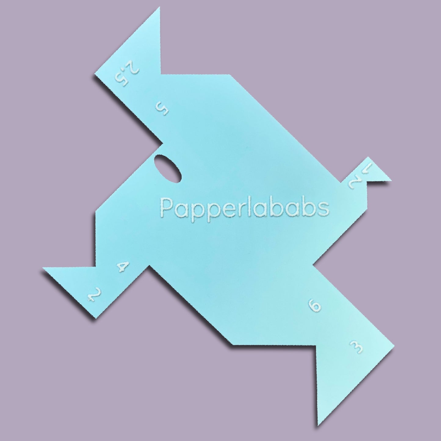 Briefeckenschablone blau für perfekte Ecken  - Papperlababs
