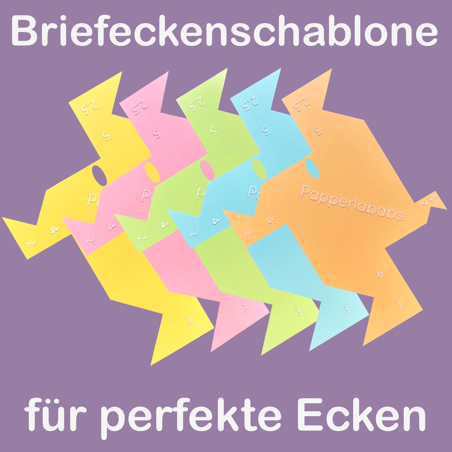 Briefecken-Schablone V2 von Papperlababs für saubere Ecken beim Nähen