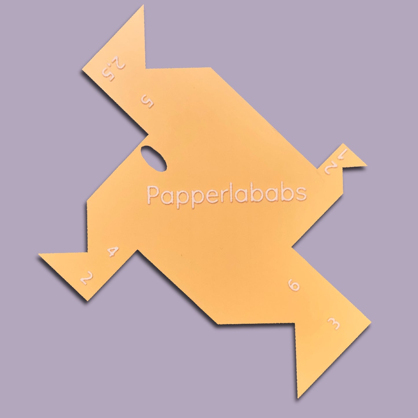 Briefeckenschablone orange für perfekte Ecken  - Papperlababs
