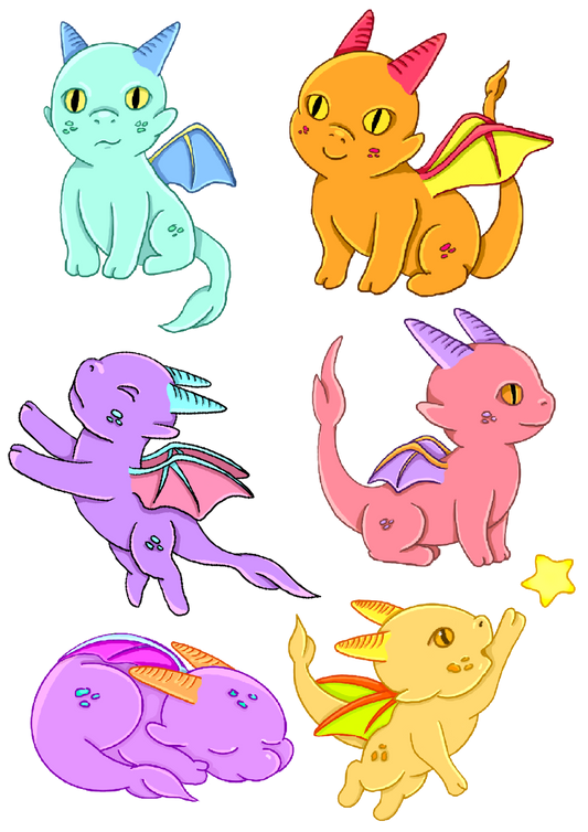 Stickervorlagen Drachen