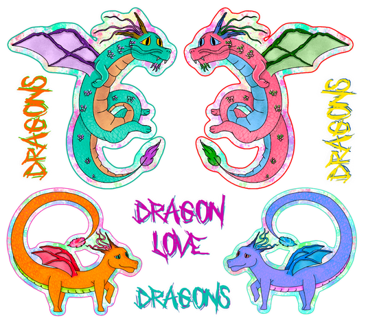 Bügelbilder-Sheet - Dragons