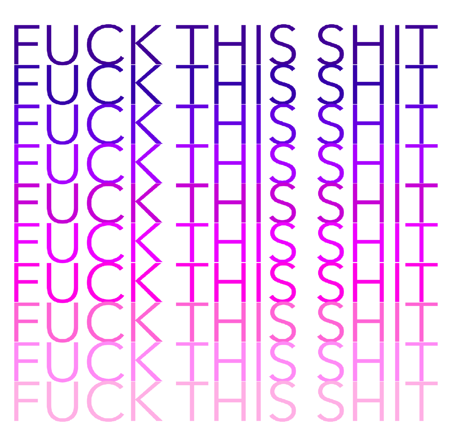 Bügelbilder-Sheet - Fuck This Shit
