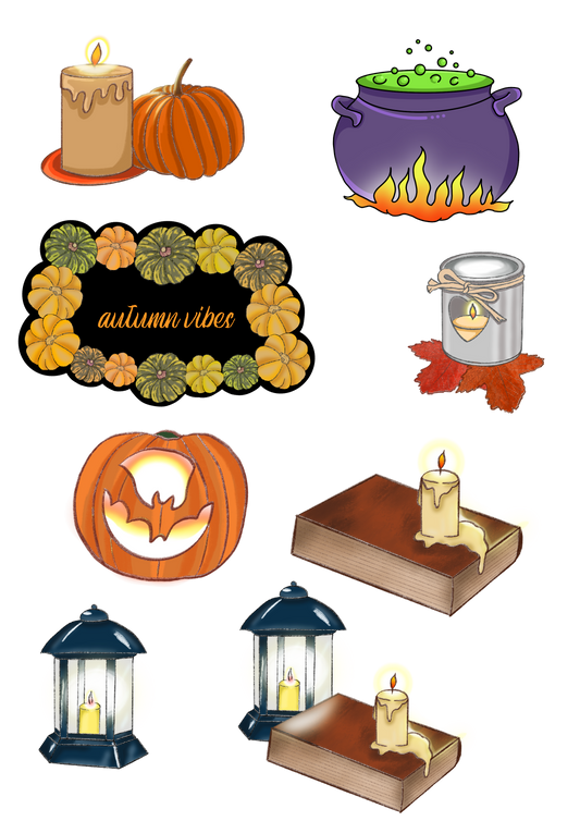 Stickervorlagen Herbst & Halloween