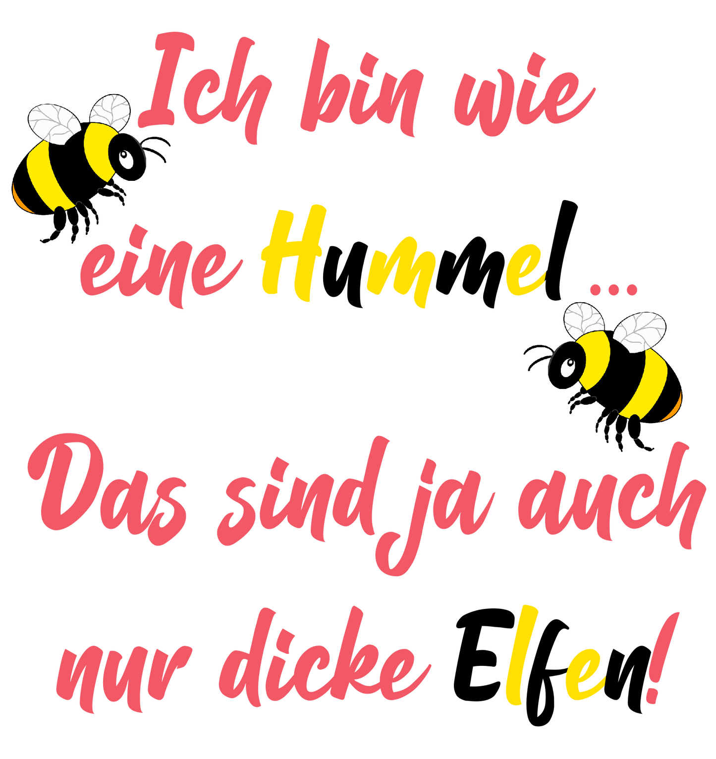 Bügelbilder-Sheet - Hummelelfen