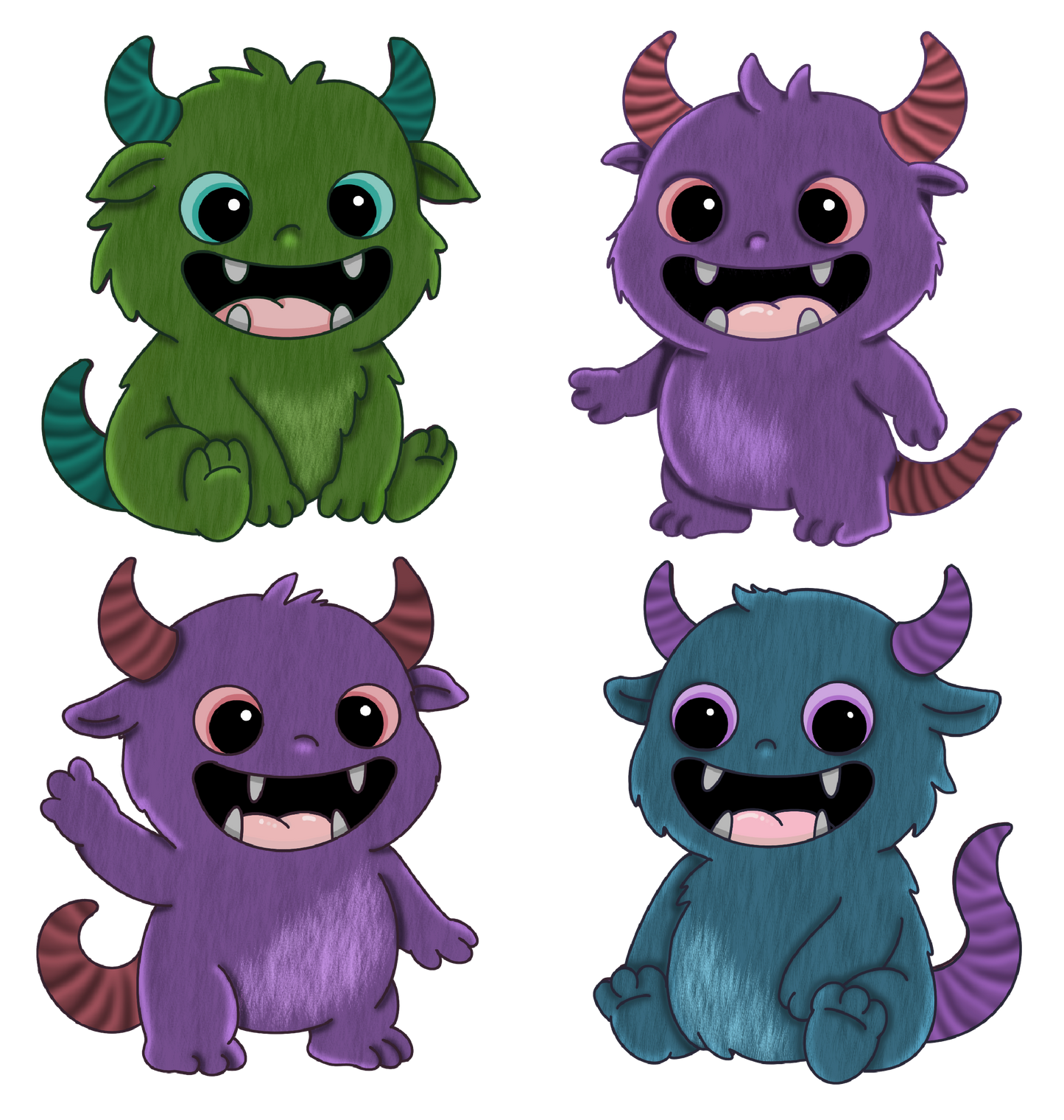 Bügelbilder süße Monster