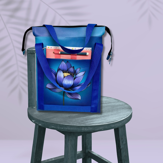Selbstgenähter Motiv-Shopper nach Schnittmuster von Papperlababs