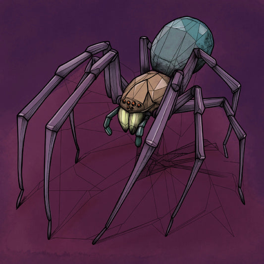 Motiv-Panel Kunstleder Spinne