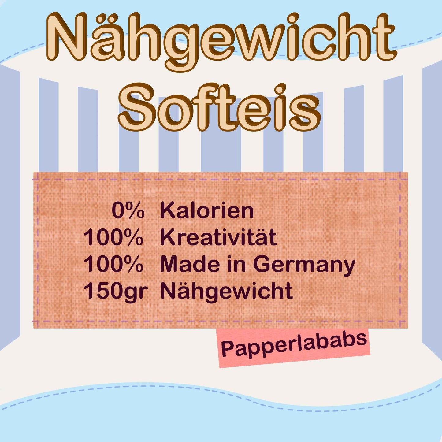 Cut-Cream Nähgewicht - Papperlababs