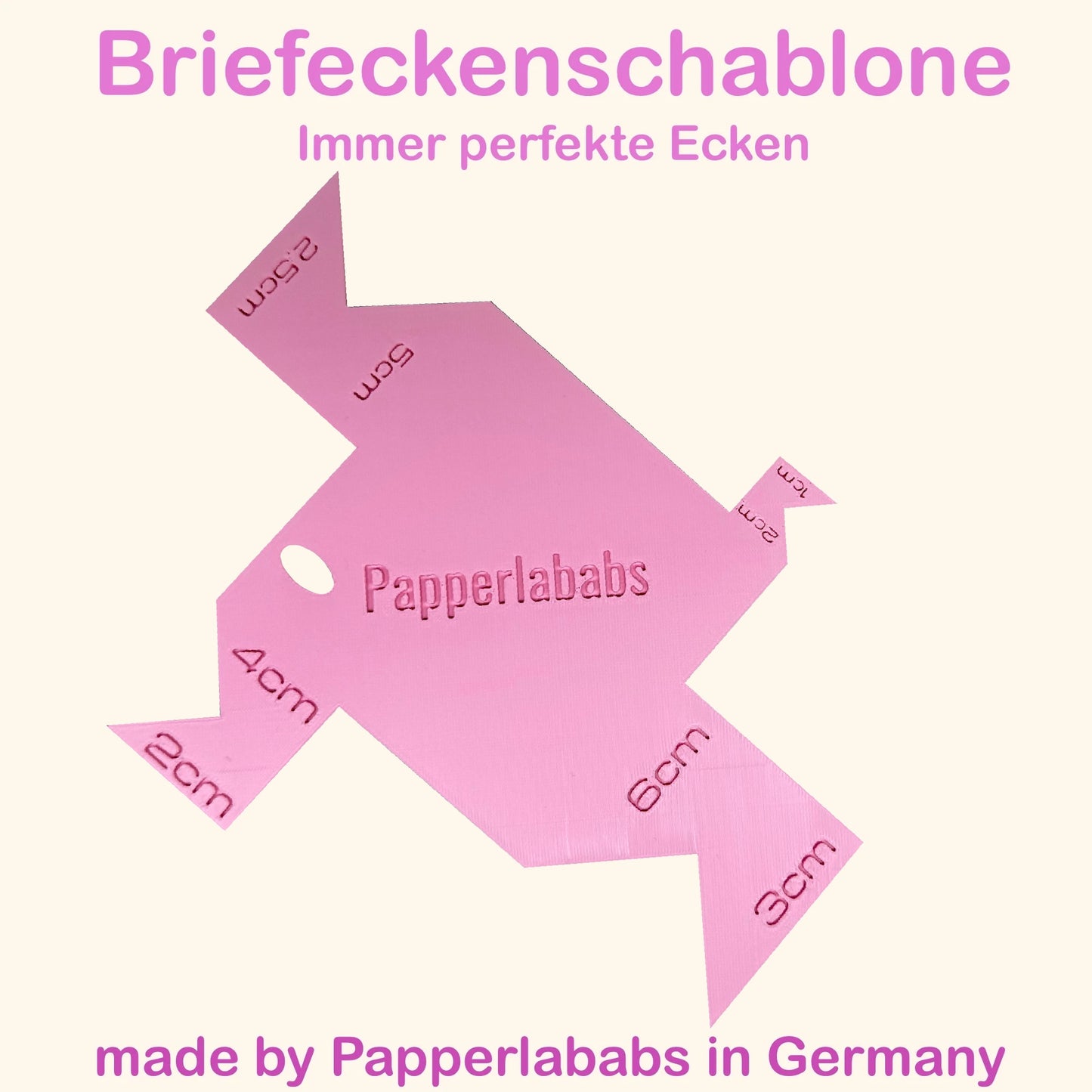 Briefeckenschablone