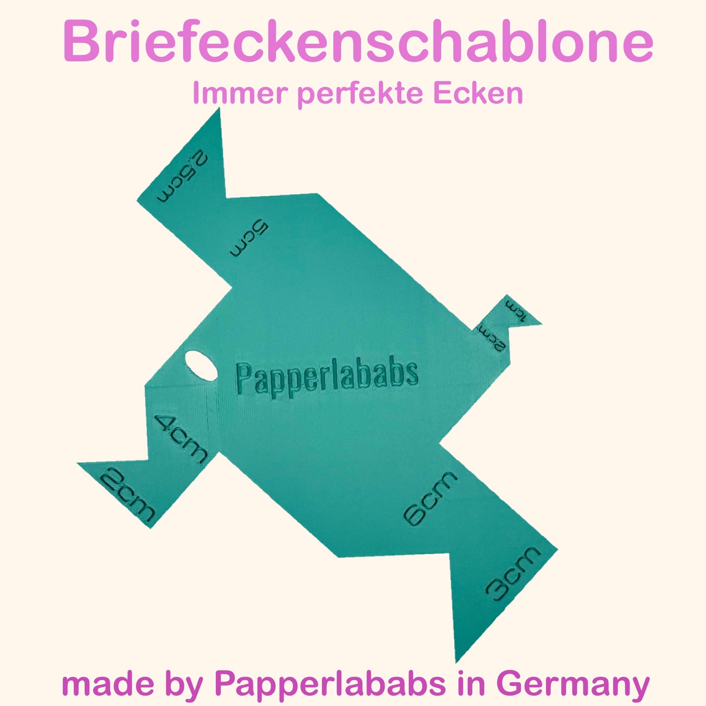 Briefeckenschablone