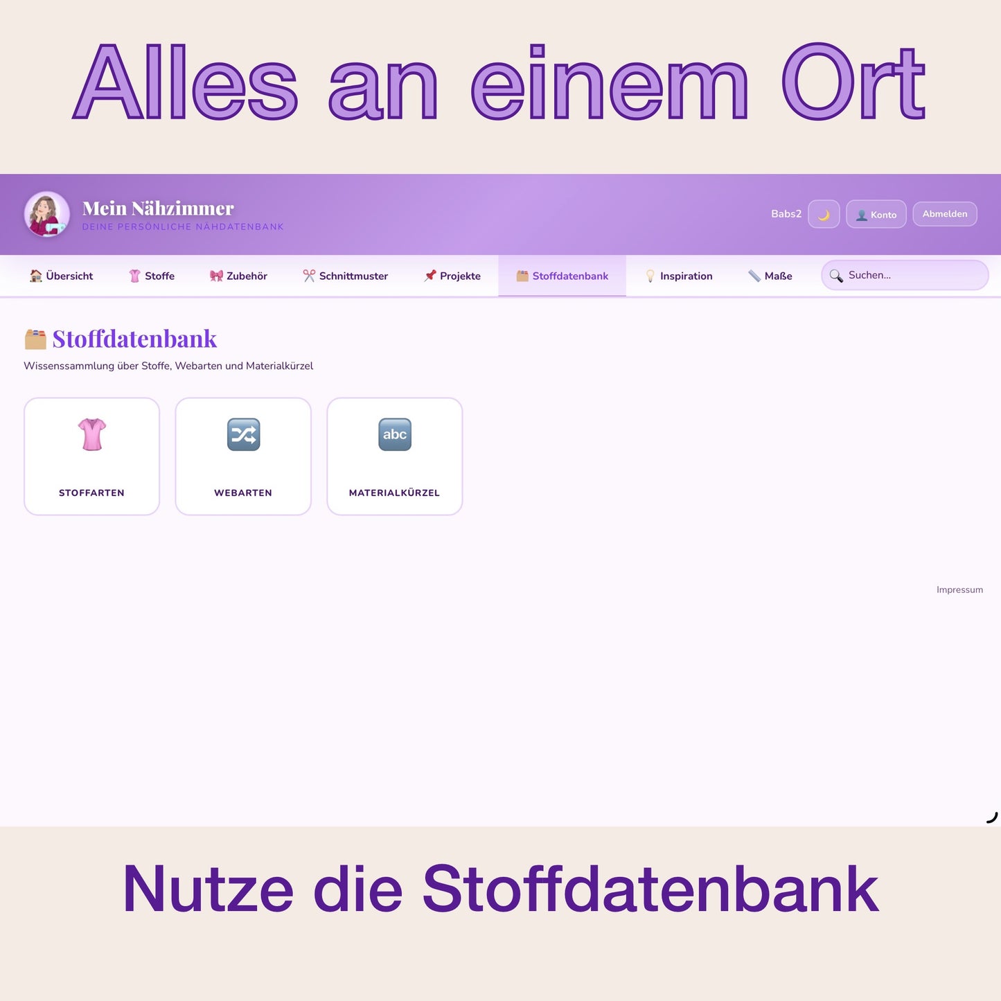 Mein Nähzimmer - die Näh-Datenbank - Papperlababs