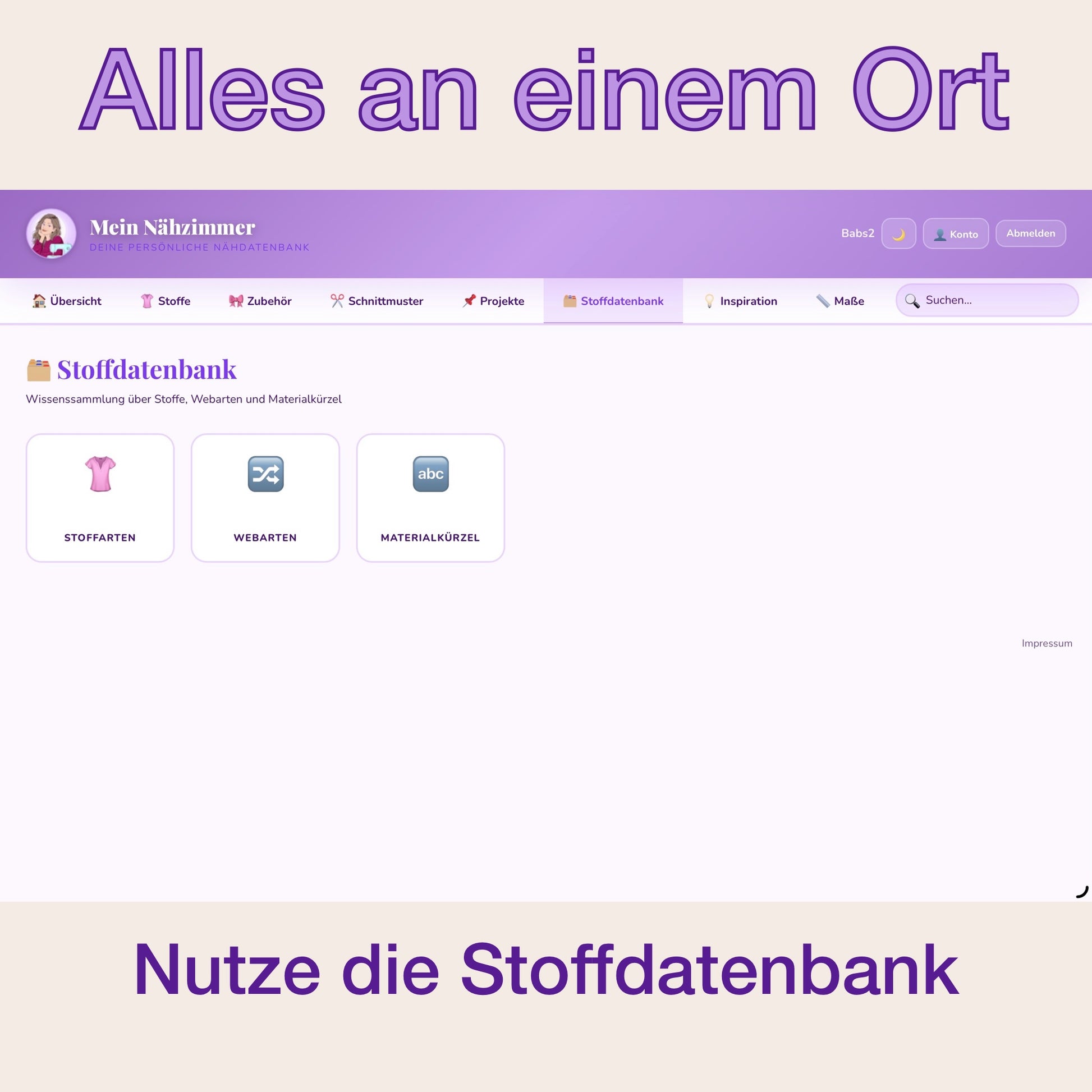 Mein Nähzimmer - die Näh-Datenbank - Papperlababs