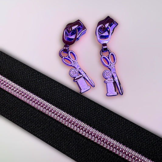 Endlosreißverschluss lila