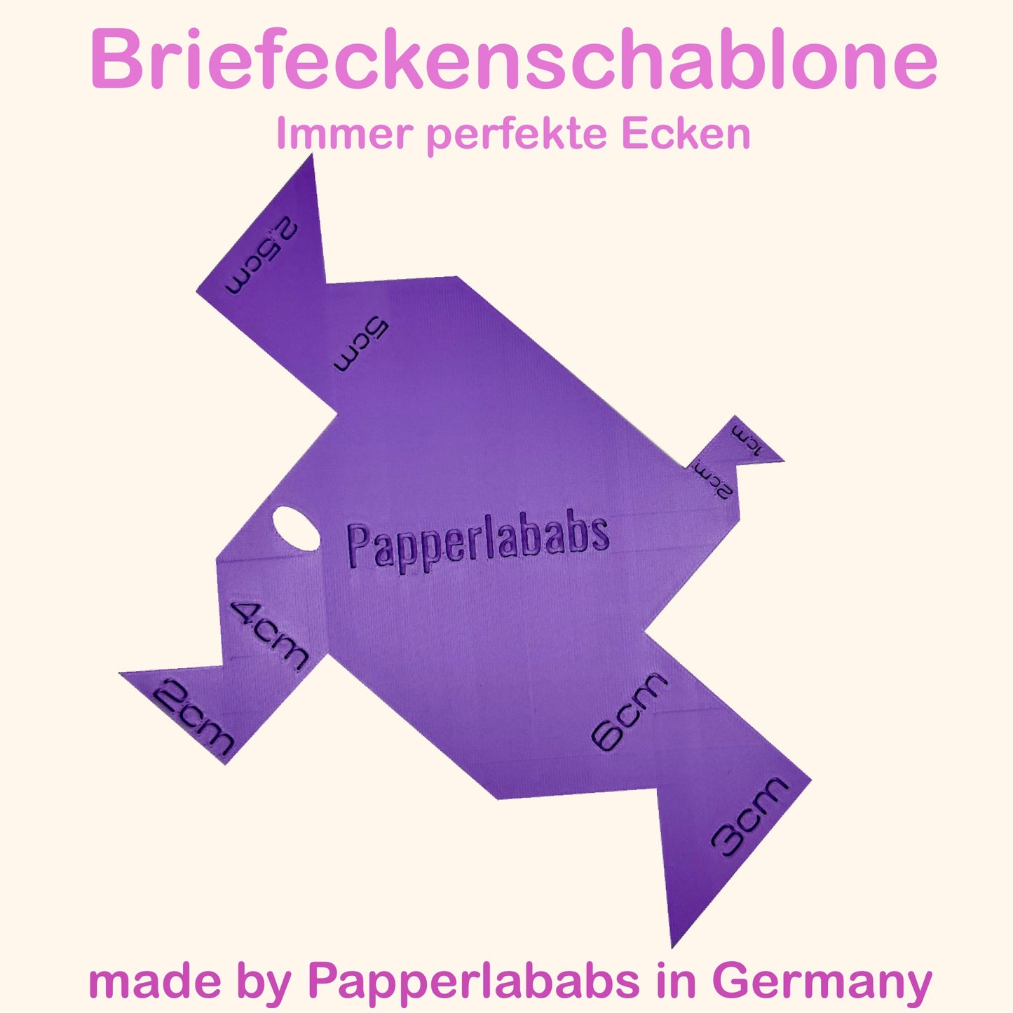 Briefeckenschablone