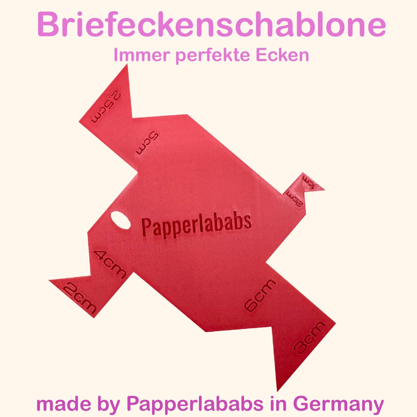 Briefeckenschablone