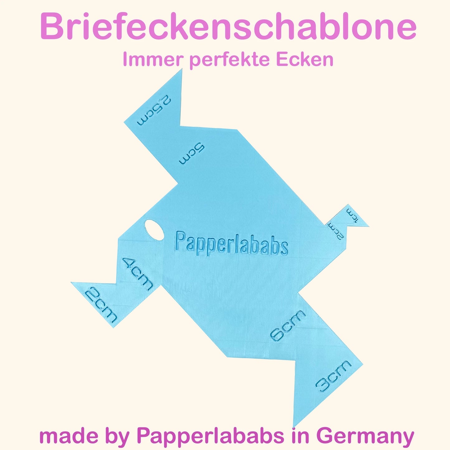 Briefeckenschablone