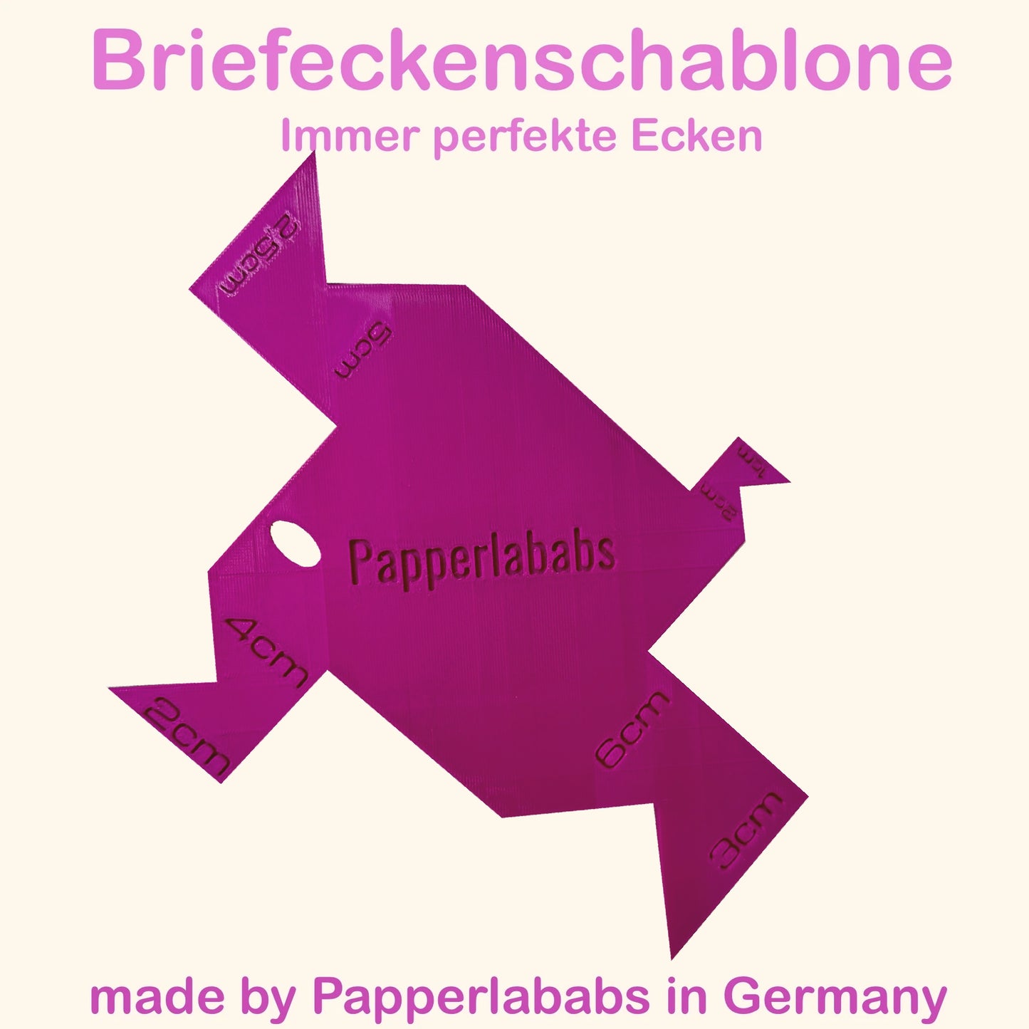 Briefeckenschablone