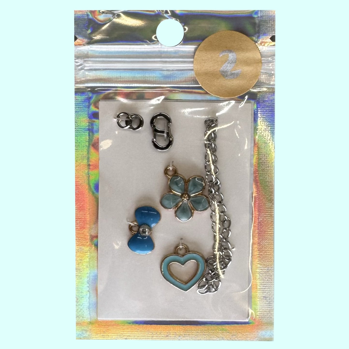 Reißverschluss-Schmuck blau