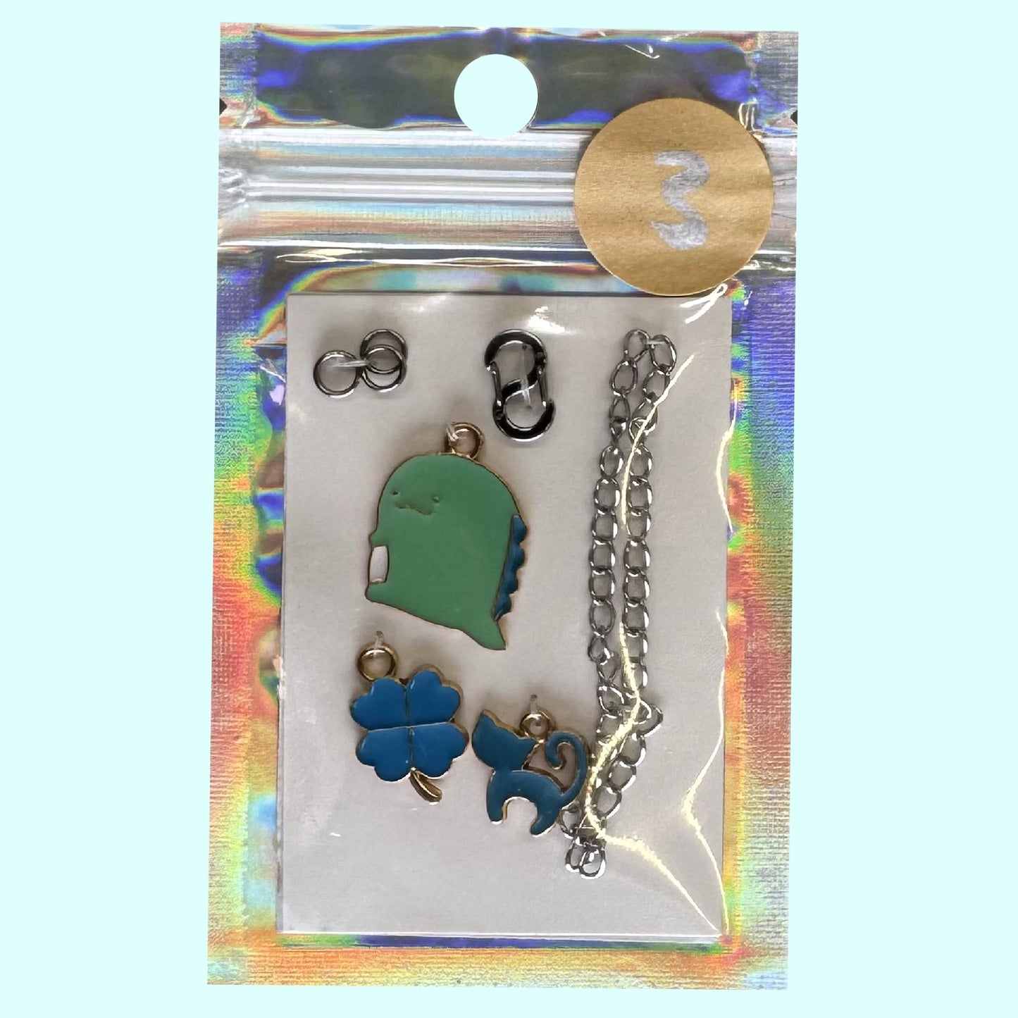 Reißverschluss-Schmuck blau