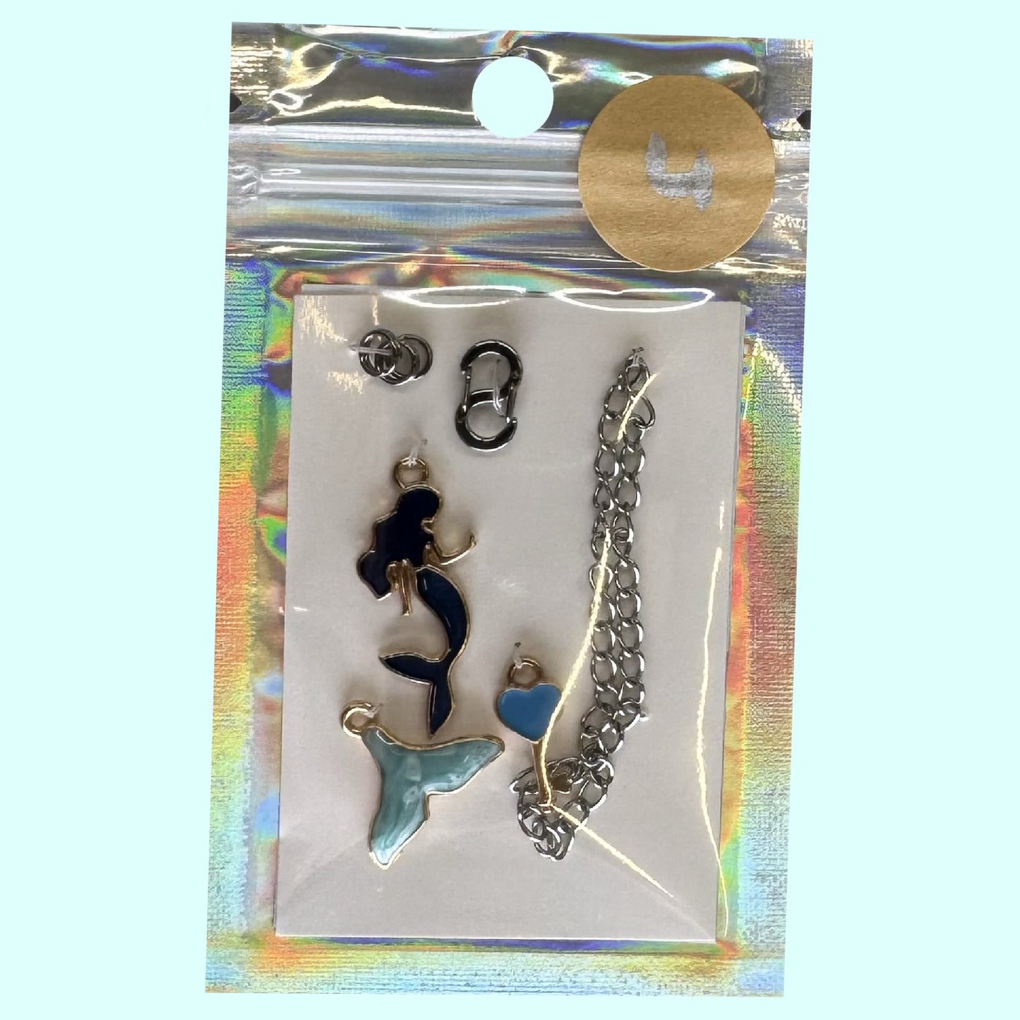 Reißverschluss-Schmuck blau