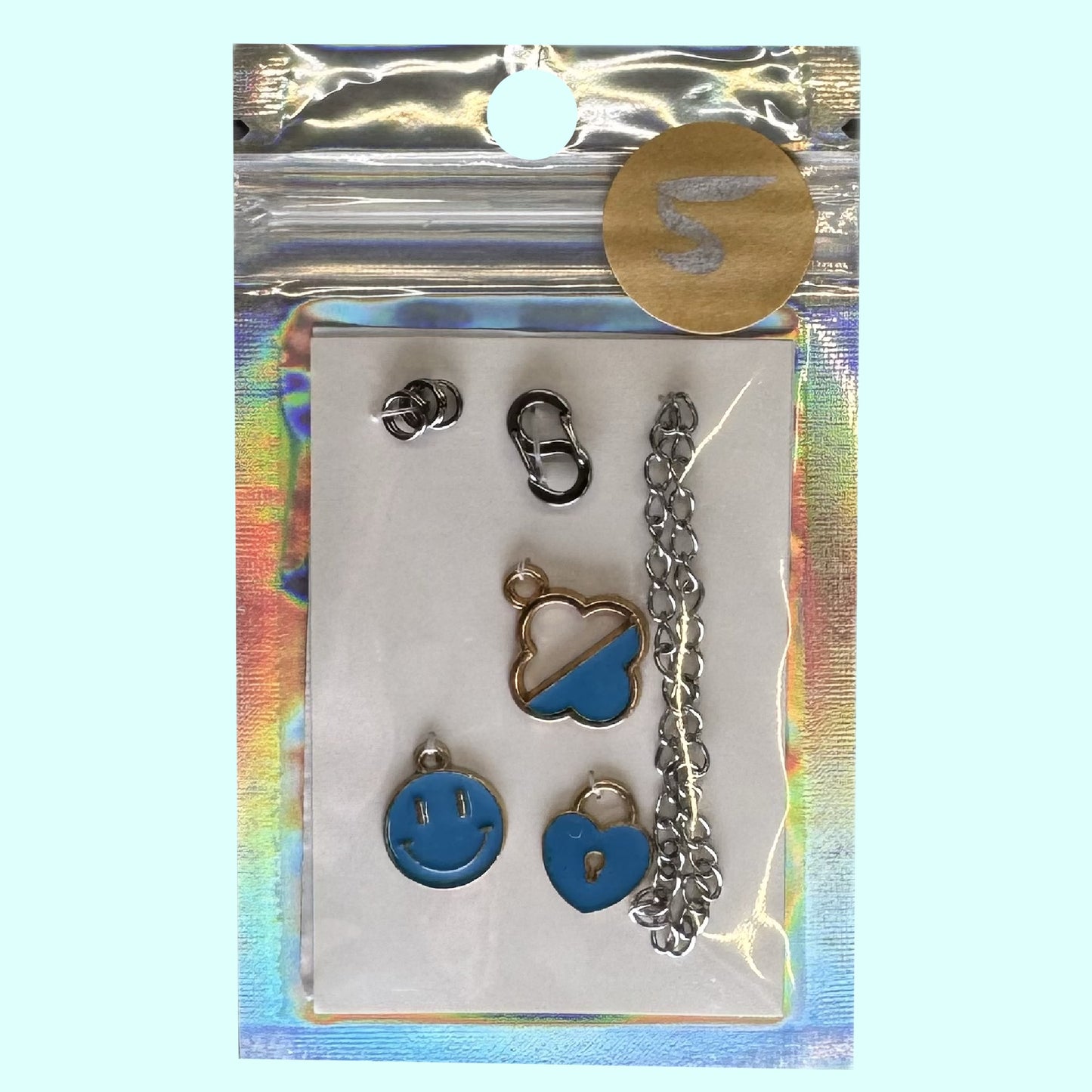 Reißverschluss-Schmuck blau