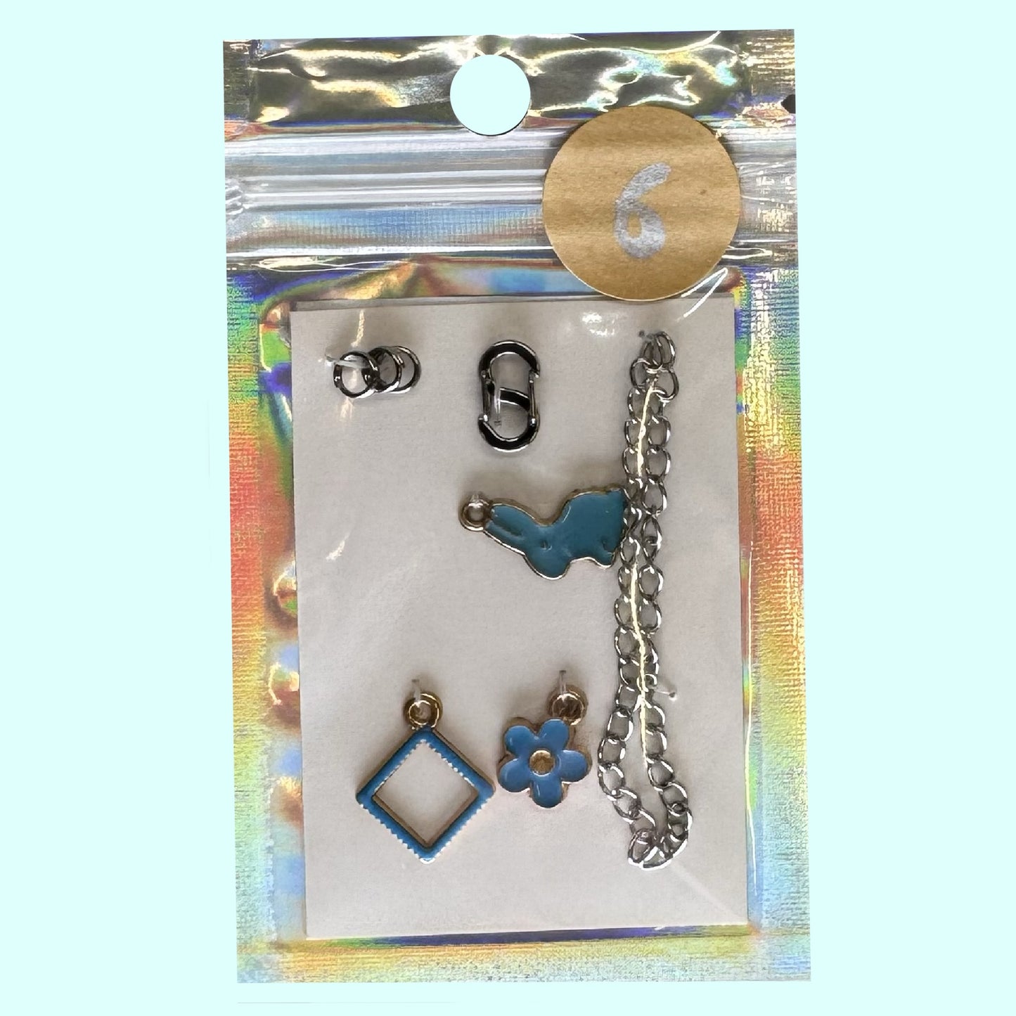 Reißverschluss-Schmuck blau