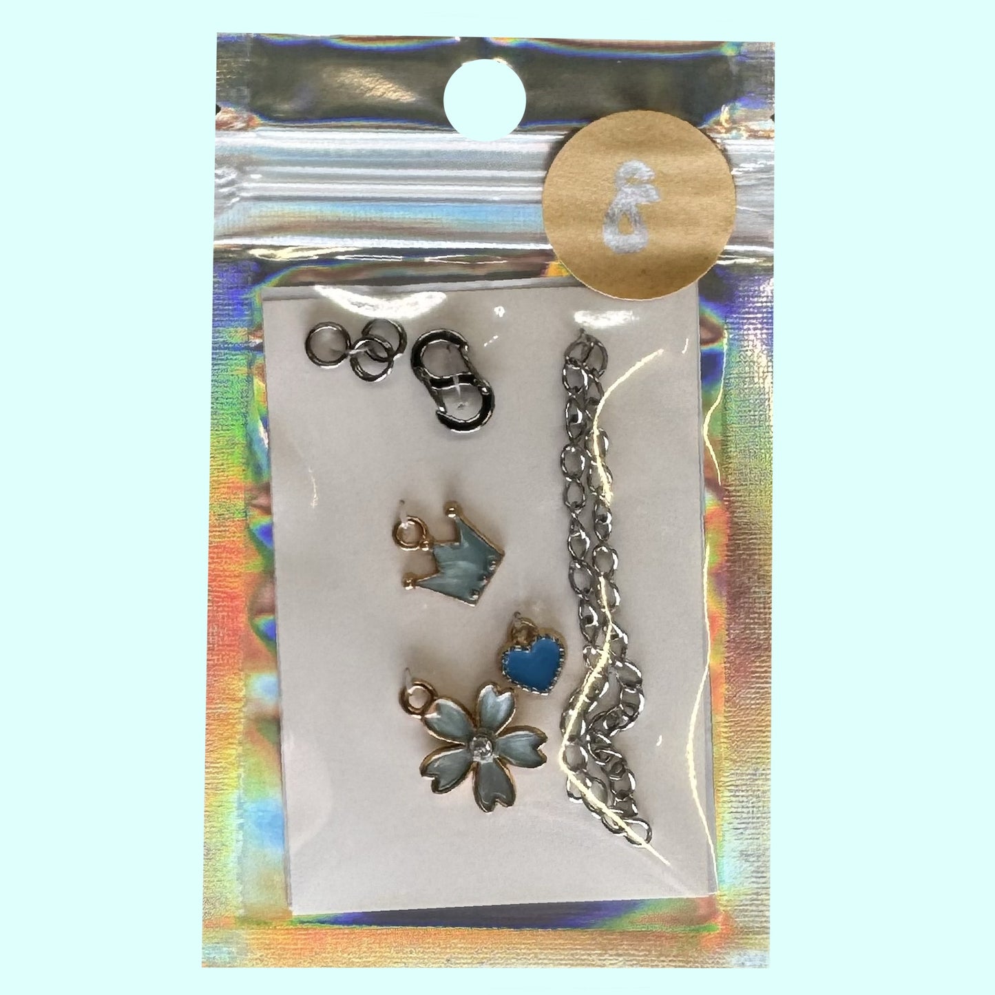 Reißverschluss-Schmuck blau