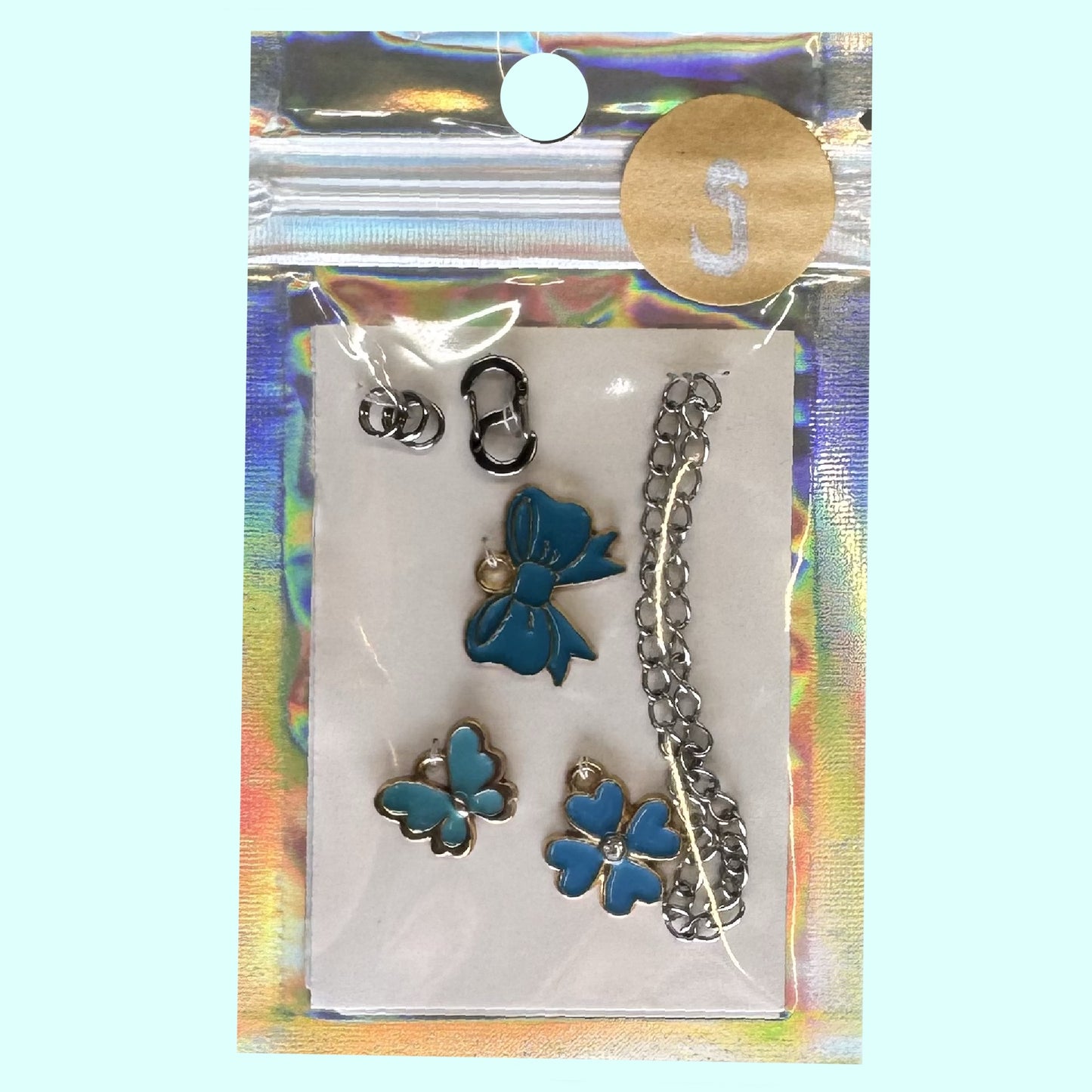 Reißverschluss-Schmuck blau