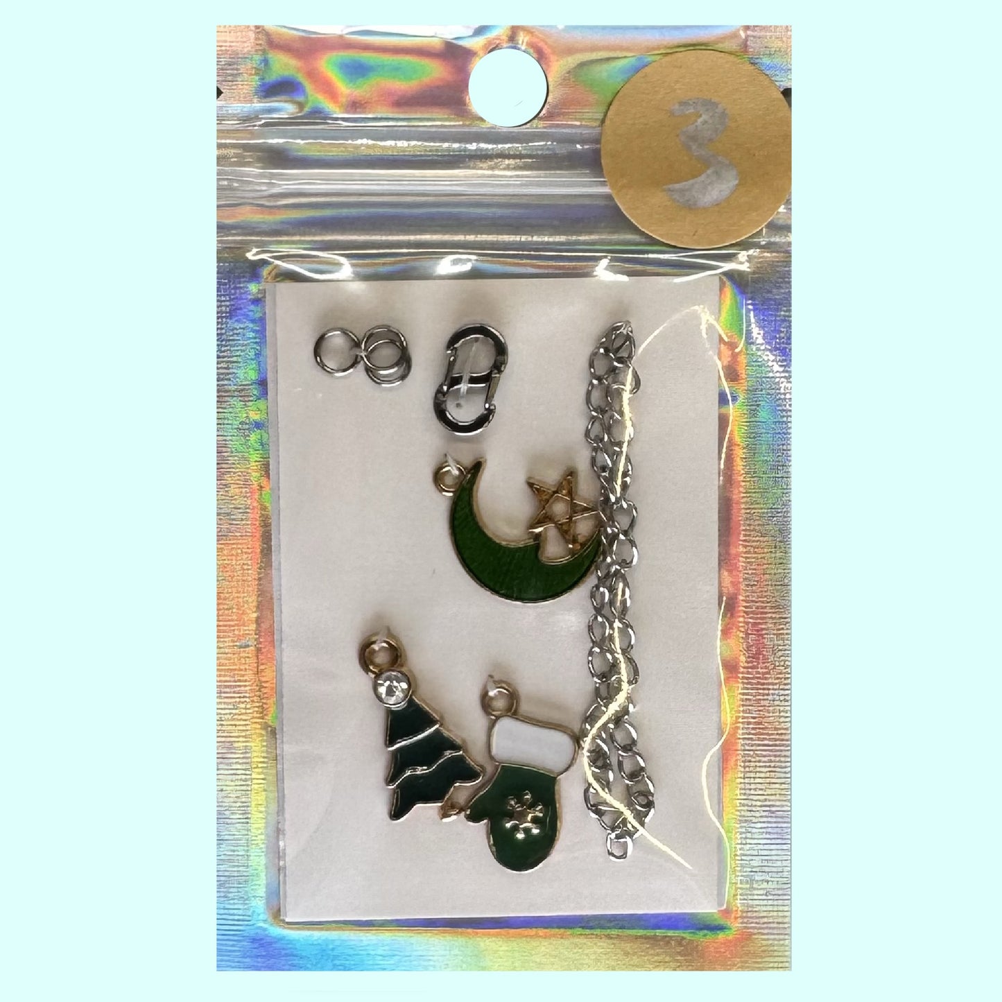 Reißverschluss-Schmuck grün