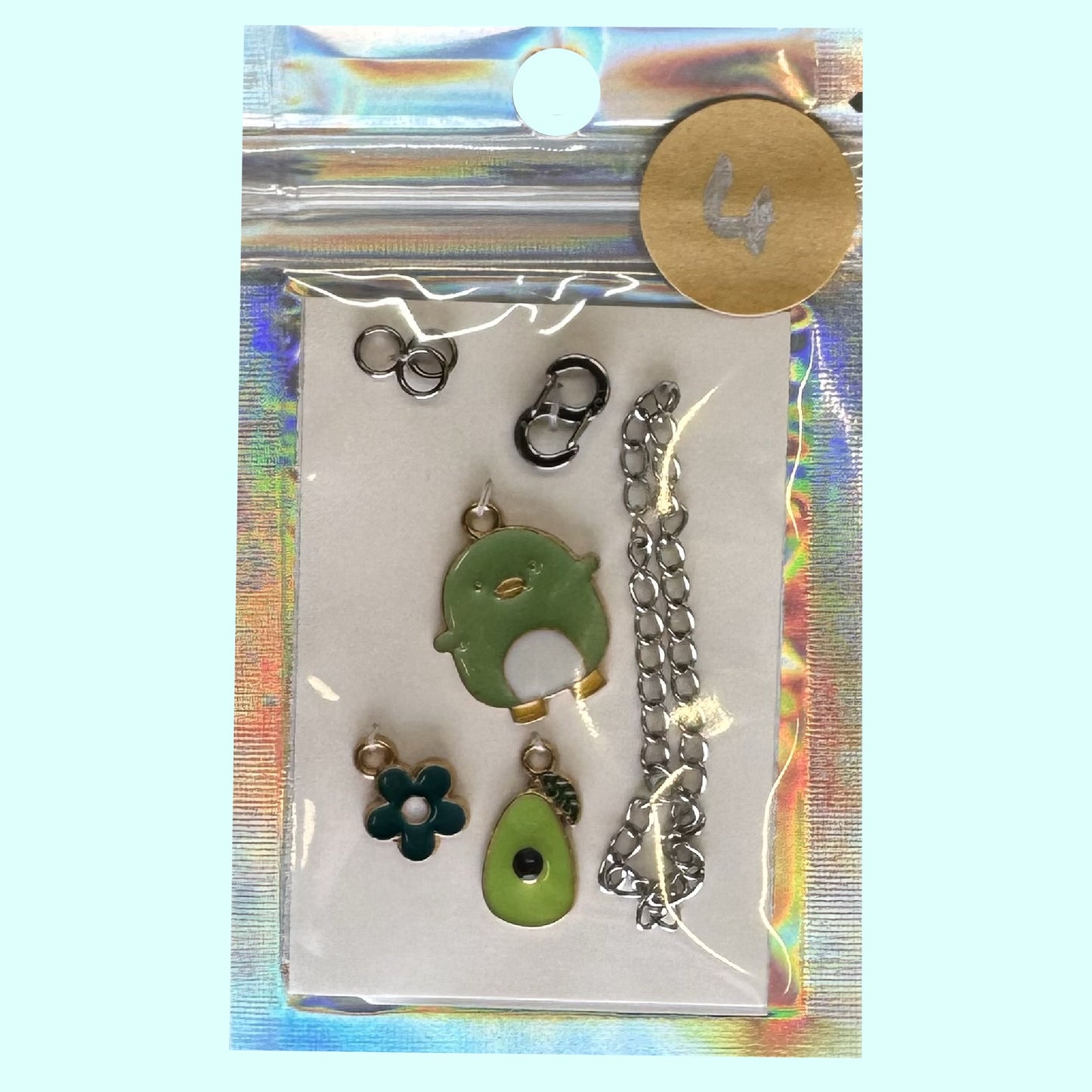 Reißverschluss-Schmuck grün