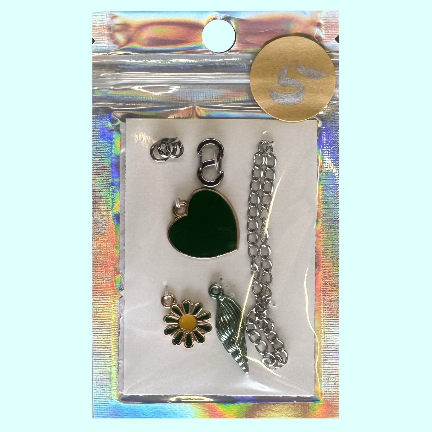 Reißverschluss-Schmuck grün