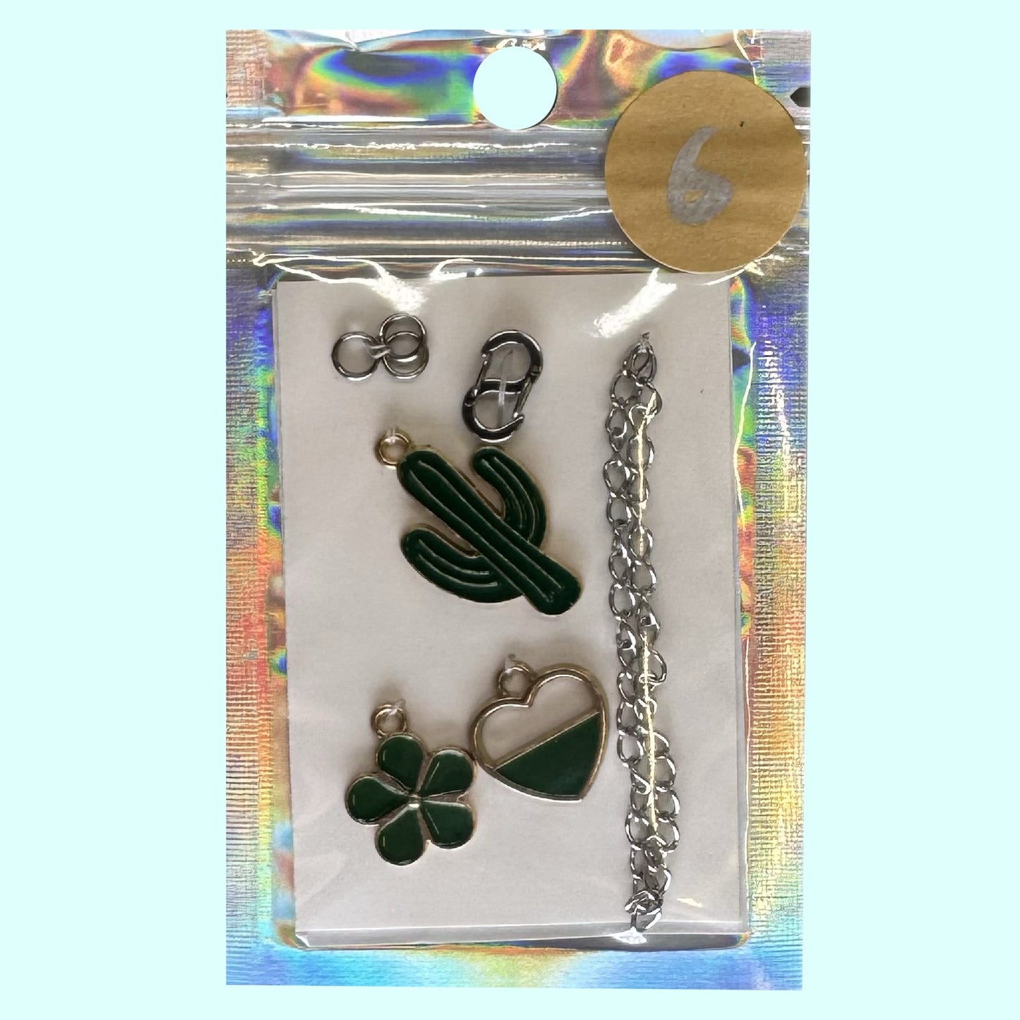 Reißverschluss-Schmuck grün