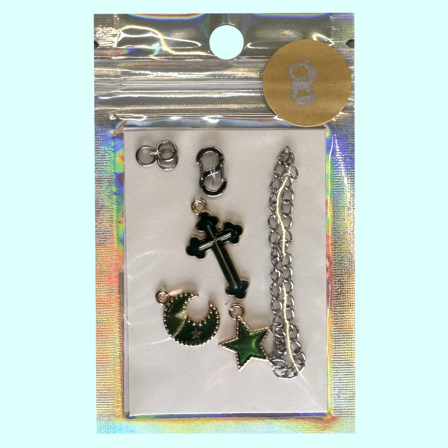 Reißverschluss-Schmuck grün