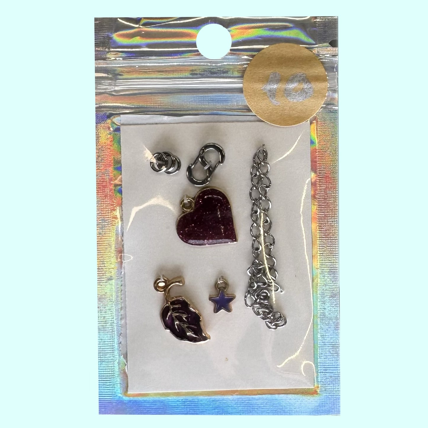 Reißverschluss-Schmuck lila