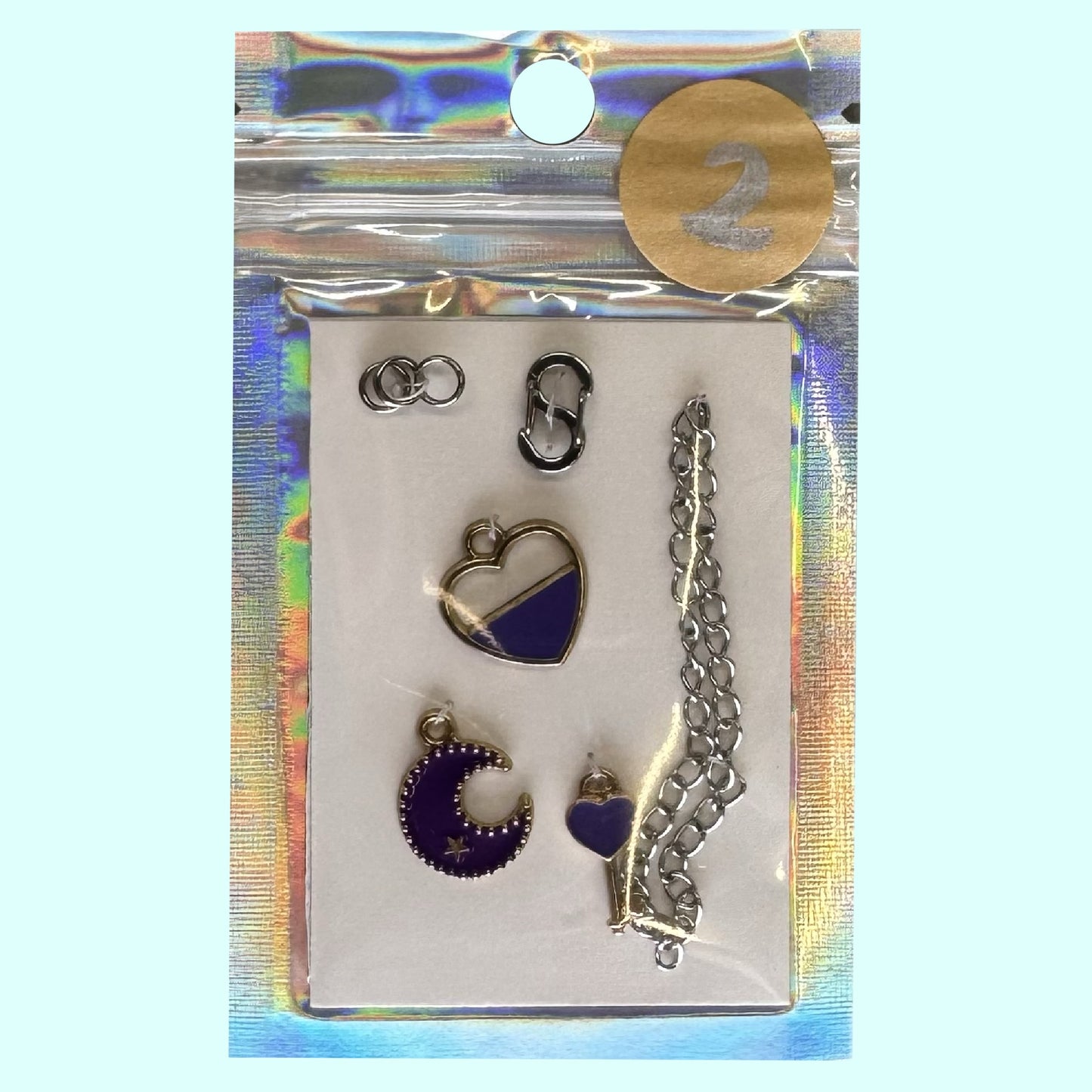 Reißverschluss-Schmuck lila