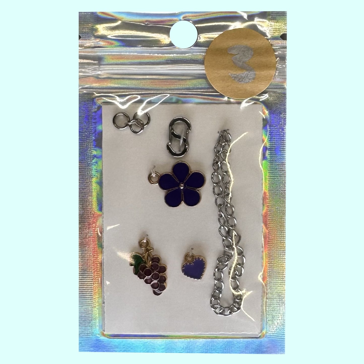 Reißverschluss-Schmuck lila